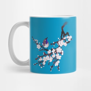 Japanese sakura blossoms and bird Mug